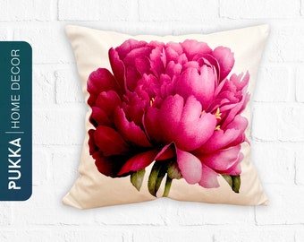 Pink Flower Pillow Covers, Rose Pillow Case, Flower Pillow Cover, Throw Pillow Covers, Lumbar Pillow Covers, Decorative Pillow - PHD0168