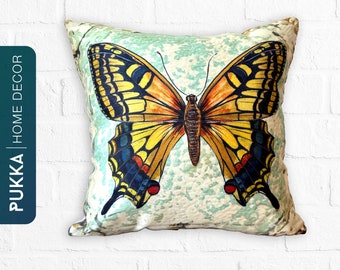 Retro Butterfly Pillow Cover, Farmhouse Throw Pillow - PHD0231