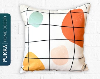 Multicolored Pillow Cover, Abstract Cushion Cover - PHD0226