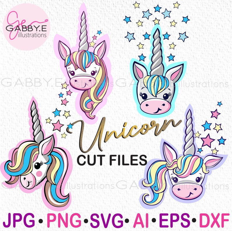 Unicorn Face Svg-unicorn Svg-unicorn Png-kawaii Svg-unicorn | Etsy