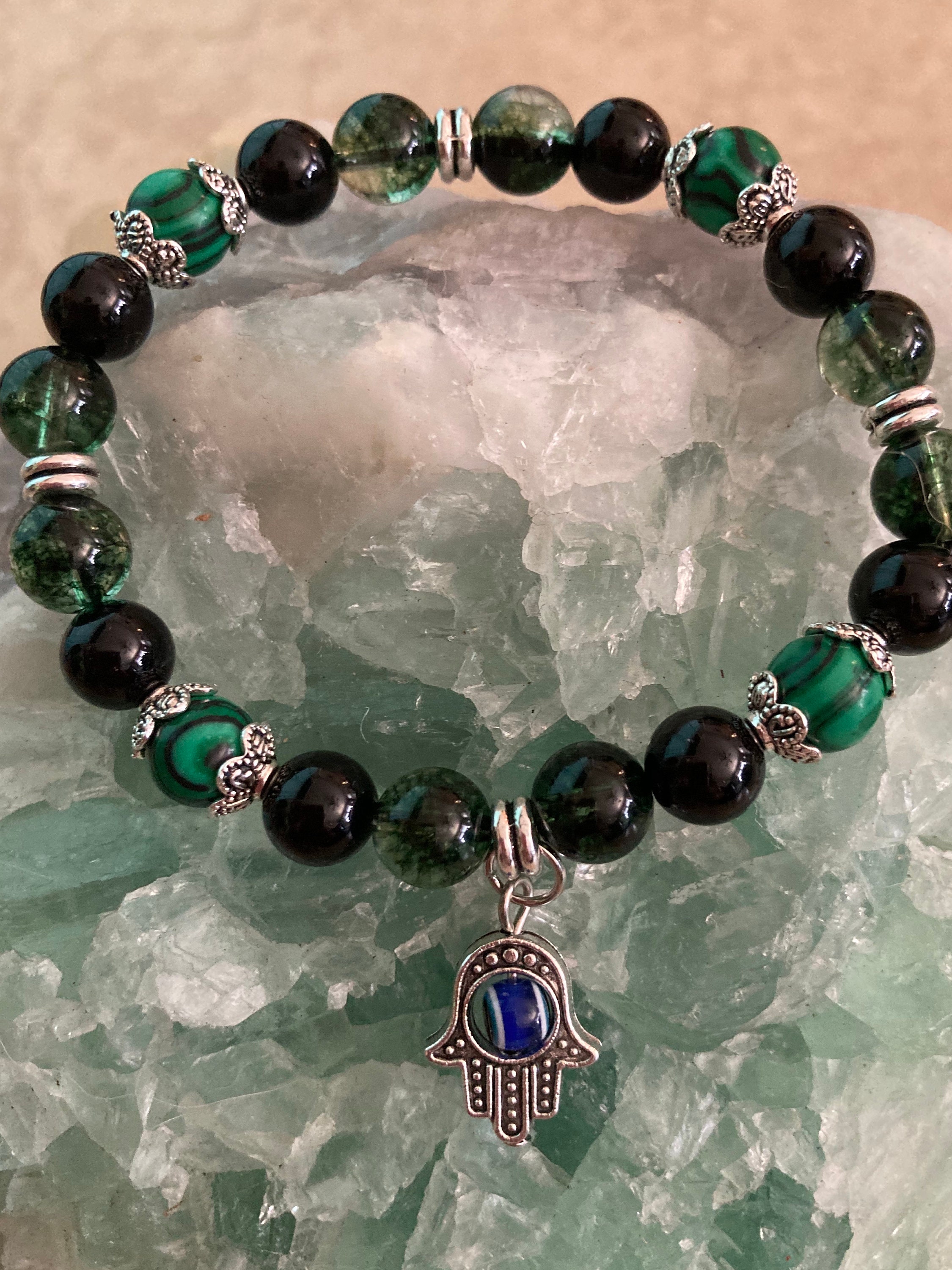 Real Gemstone Crystal Healing Bracelet Etsy New Zealand