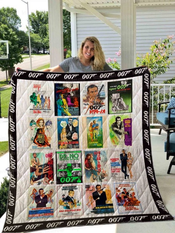 James Bond 007 List Quilt Blanket 02 Women Birthday Tee for Etsy