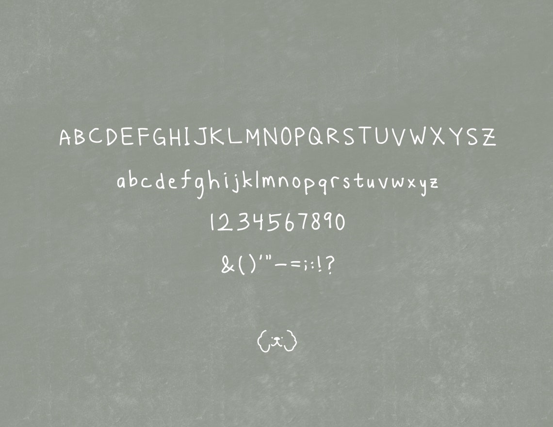 Naels Handwriting Font Children Handwriting Font Kids Fonts Etsy