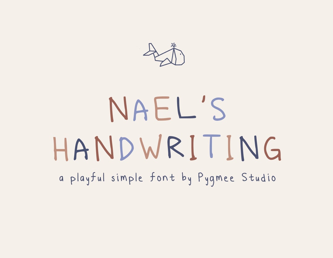 Naels Handwriting Font Children Handwriting Font Kids Fonts Etsy