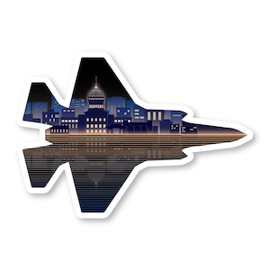 F-35 Sticker, Madison Wisconsin, F35 Lightning, Fighter Jet