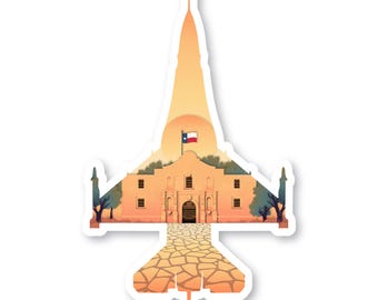 F-16 Sticker, The Alamo, Texas, F16 Viper, Fighter Jet