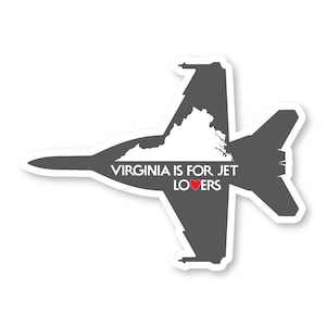 F-18 sticker, Virginia is voor straalliefhebbers, F18 Hornet, straaljager