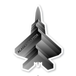 F-22 Sticker, Alaska Ridgeline, F22 Raptor, Fighter Jet