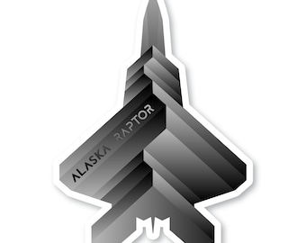 F-22 Sticker, Alaska Ridgeline, F22 Raptor, Fighter Jet