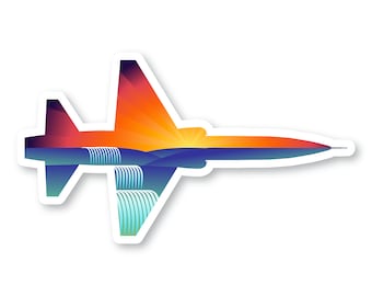 T-38 Sticker, Wichita Falls, T38 Talon, Fighter Jet Trainer