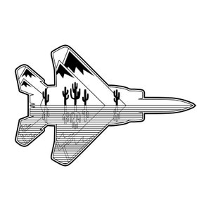 F-15 Digital Download, Mountains & Cacti, F15 Eagle, Fighter Jet