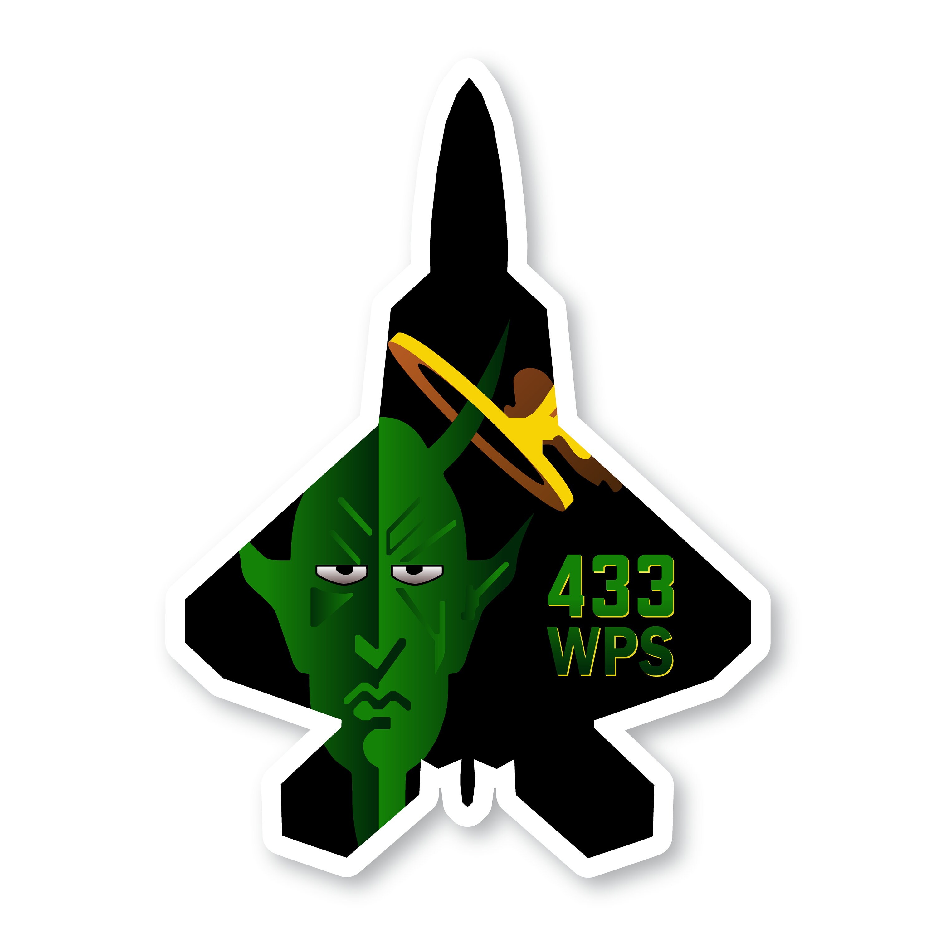 F-22 Sticker, 433, Weapon School, Satan's Angels, F22 Raptor, Fighter Jet