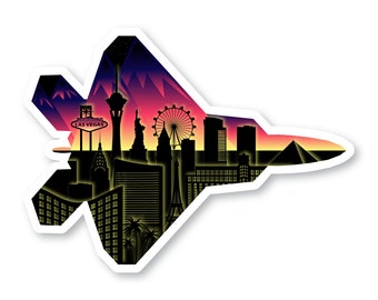F-22 Sticker, Las Vegas, Nellis AFB, F22 Raptor, Fighter Jet