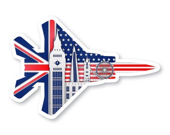 F-15 Sticker, London UK, Lakenheath AFB, F15 Eagle, Fighter Jet