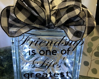 Friendship glass block