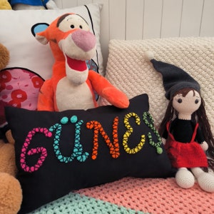 Personalized Baby Name Pillow, Personalized Decorative Cushion, Home Decor, Kids Bedroom Decor, Baby Room Decor, Dorm Gift