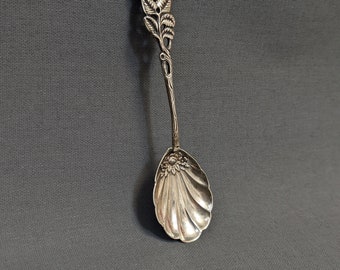 Vintage antique sugar spoon 800 silver Hildesheimer Rose