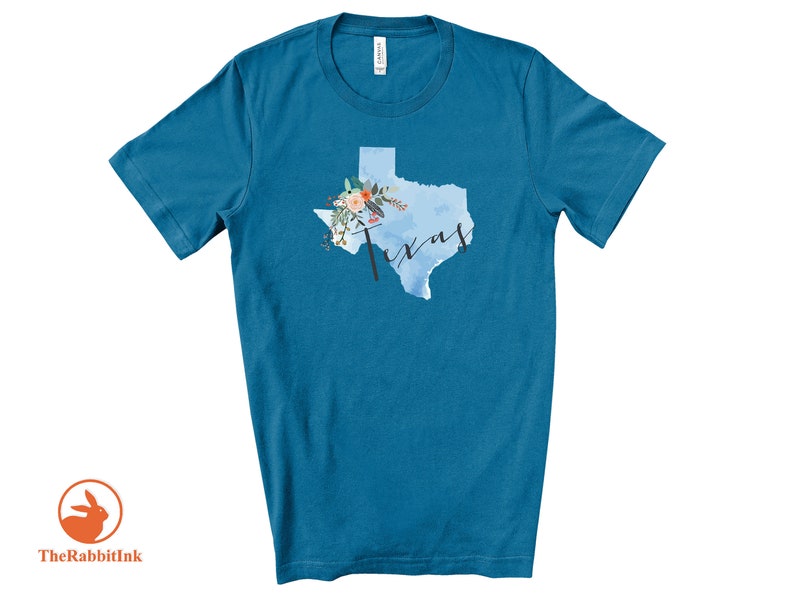 Texas Shirt Gifts for Her Proud Texan Shirt Texas Flag Shirt Texas Map Shirt Texas Flower Shirt Texan Shirt Texas State Shirt TX