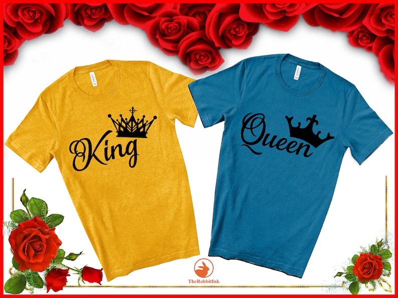 Gifts for Her Matching Shirt King and Queen Matching Shirt Queen Shirt King Shirt Valentine Shirt Couple Shirt Couple Matching Shirt