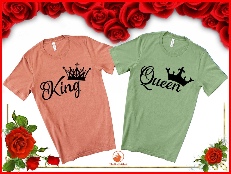 Gifts for Her Matching Shirt King and Queen Matching Shirt Queen Shirt King Shirt Valentine Shirt Couple Shirt Couple Matching Shirt