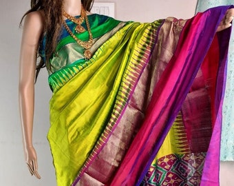 Pochampally ikkat pure silk saree | Pochampally saree - HandWoven | ikkat saree | Pattu saree | Silk sarees | sari