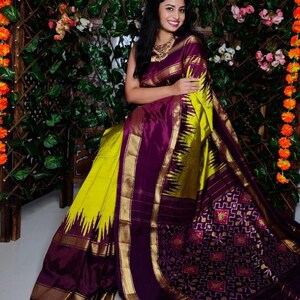 Pochampally Ikat Silk Saree Etsy