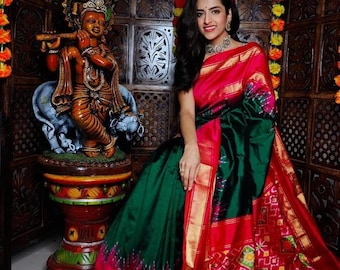 Pochampally ikkat silk saree /Sarees/ Ikkat sarees/ Ikat sarees/ silk sarees/Handwoven sarees