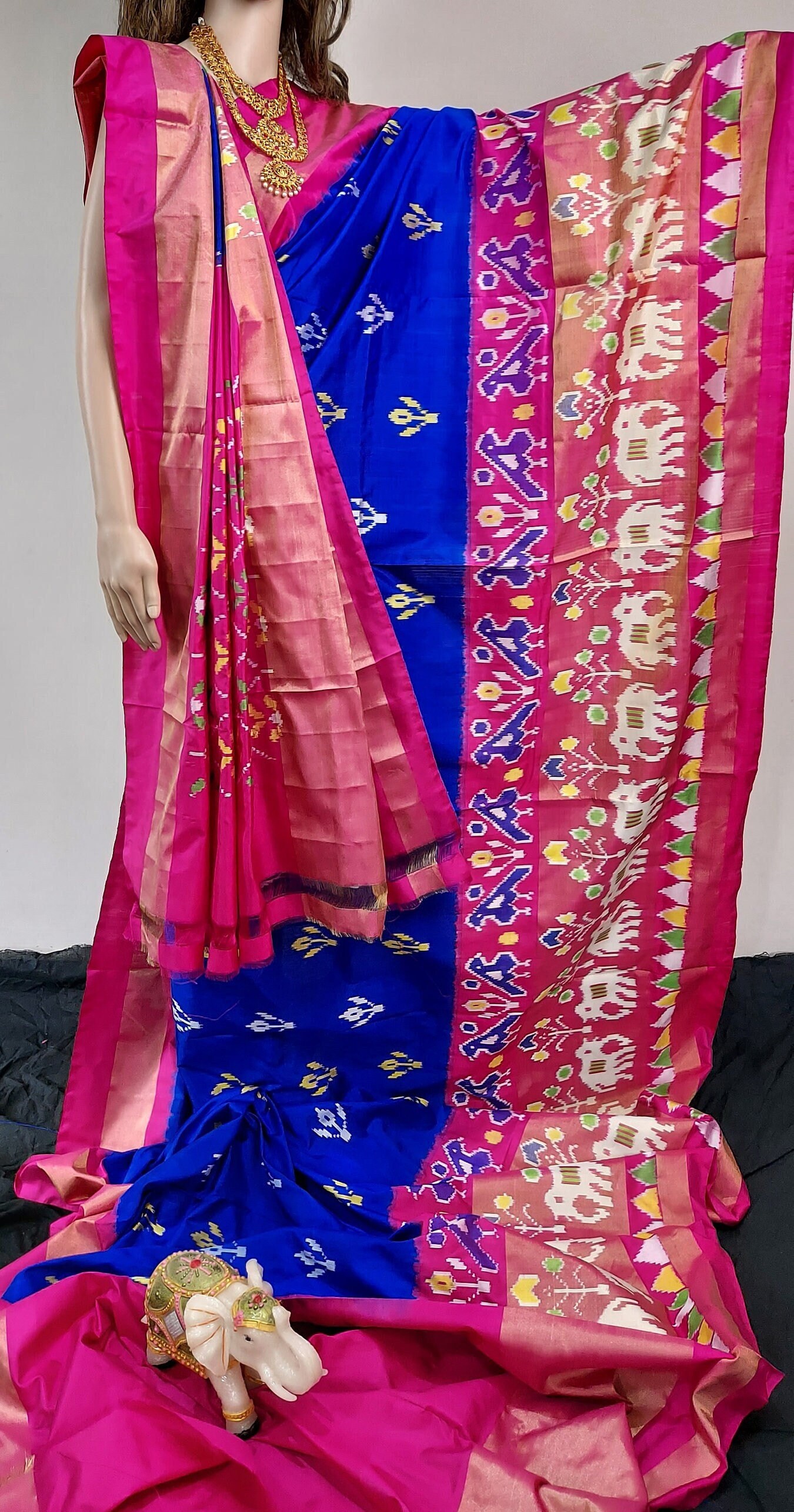 Pochampally ikkat silk saree /Sarees/ Ikkat sarees/ Ikat sarees/ silk sarees/Handwoven saree