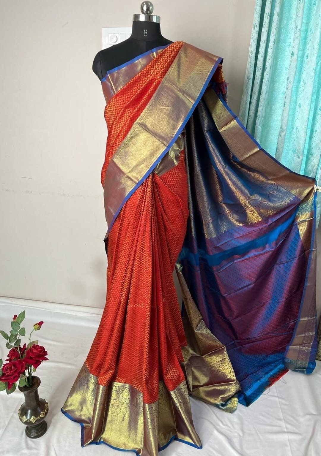 Kanchipuram Pure Silk Saree/ Kanchipuram Silk Saree /kanchivaram Pattu ...