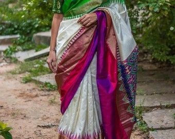Pochampally ikkat pure silk saree