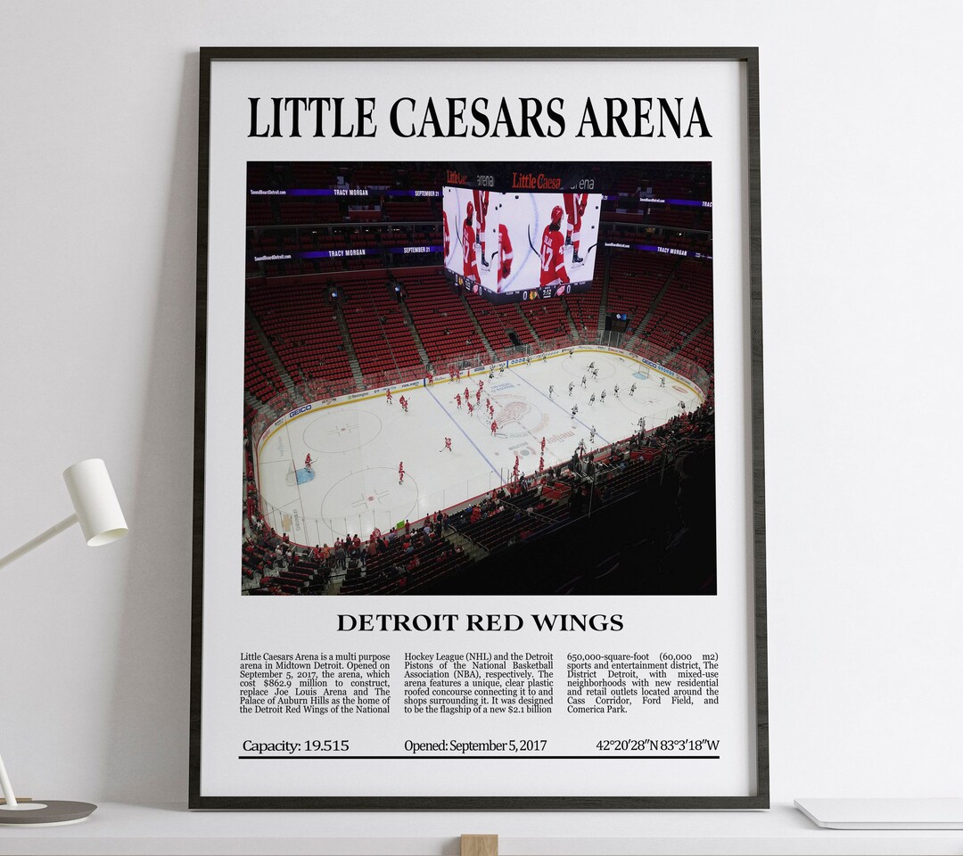 Little Caesars Arena, Detroit Red Wings, Black &amp; White Arena, Digital ...