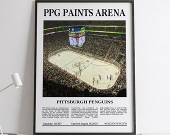 Pittsburgh Penguins PPG Paints Arena Framed Panoramic Picture