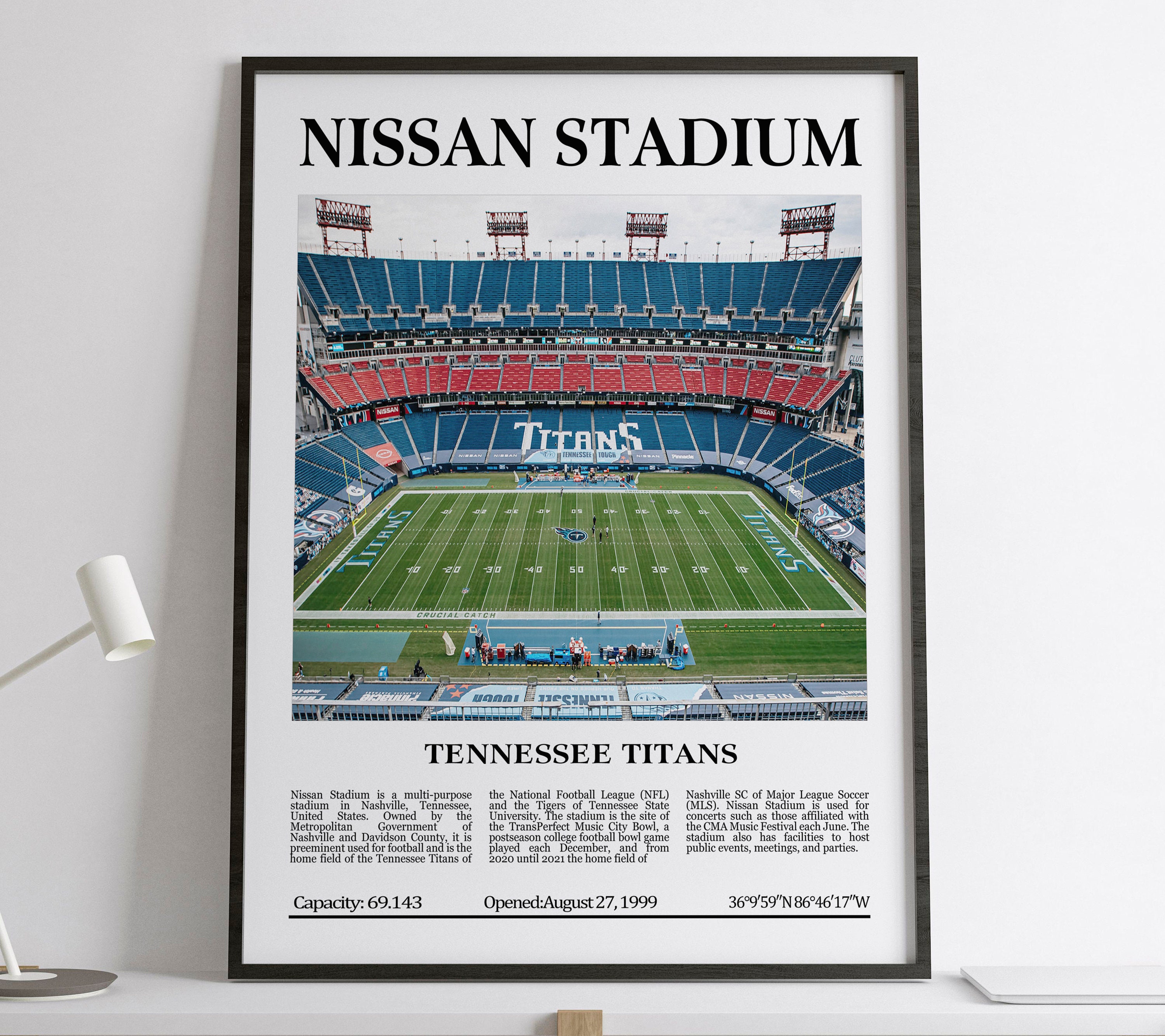 Tennessee Titans, 3D Stadium View, Tennessee Titans, Wall Art