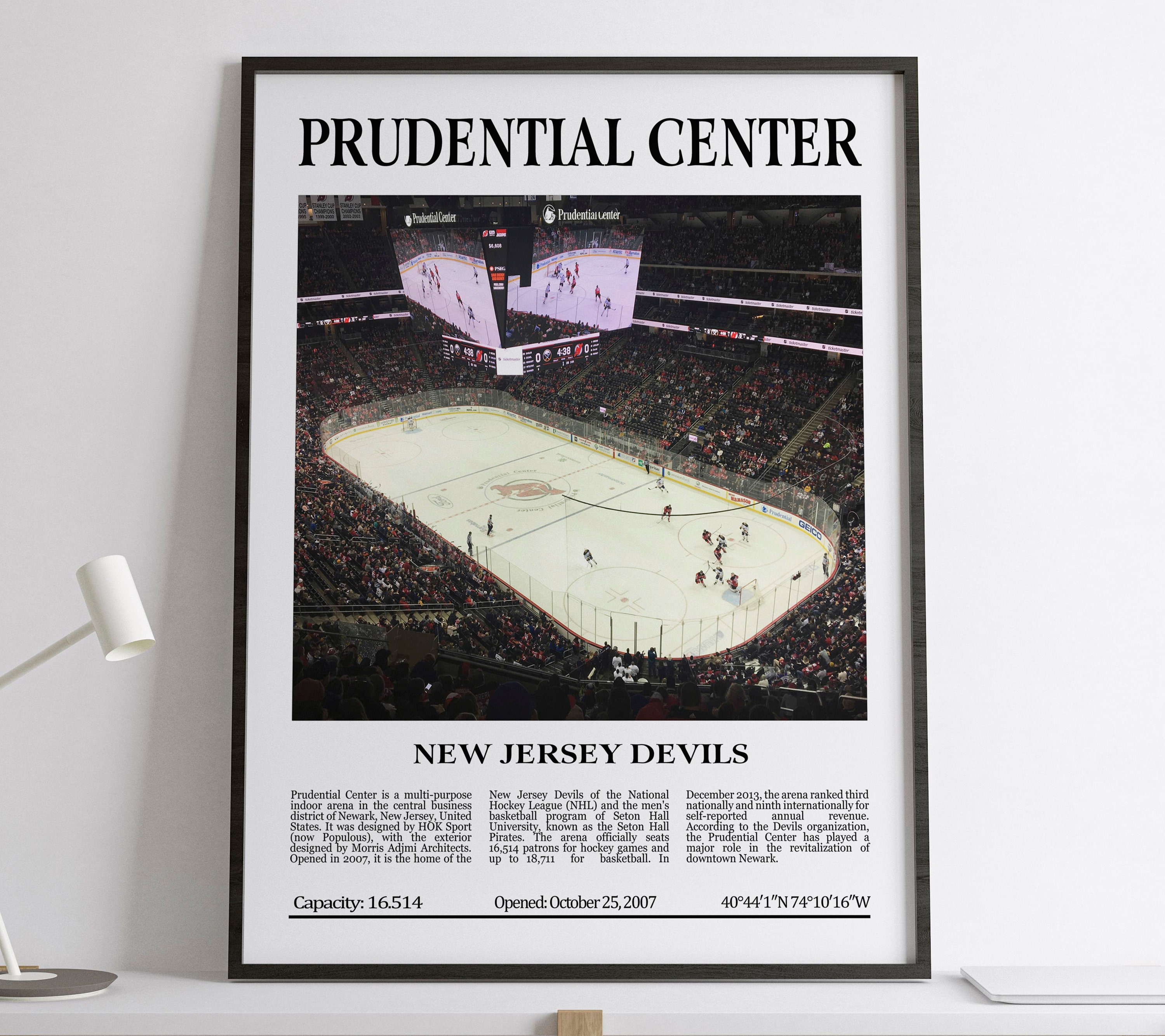 New Jersey Devils // Prudential Center // New Jersey Devils Art // New  Jersey Devils Print // Hockey Art