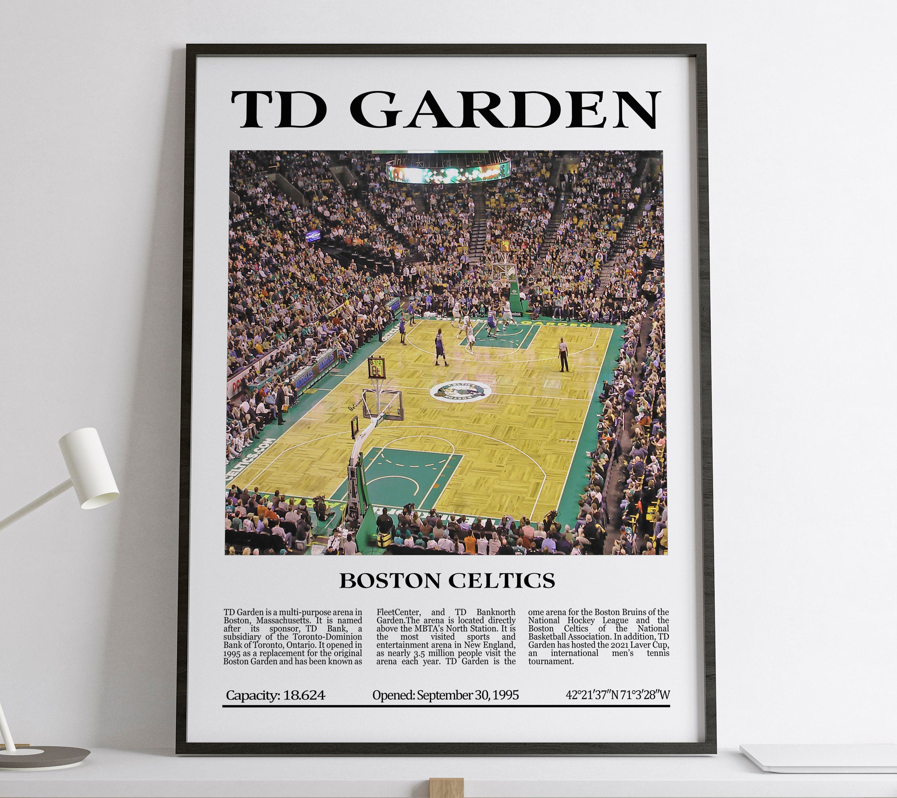 BOSTON GARDEN Green Arena Minimalist Poster Print Wall Art 