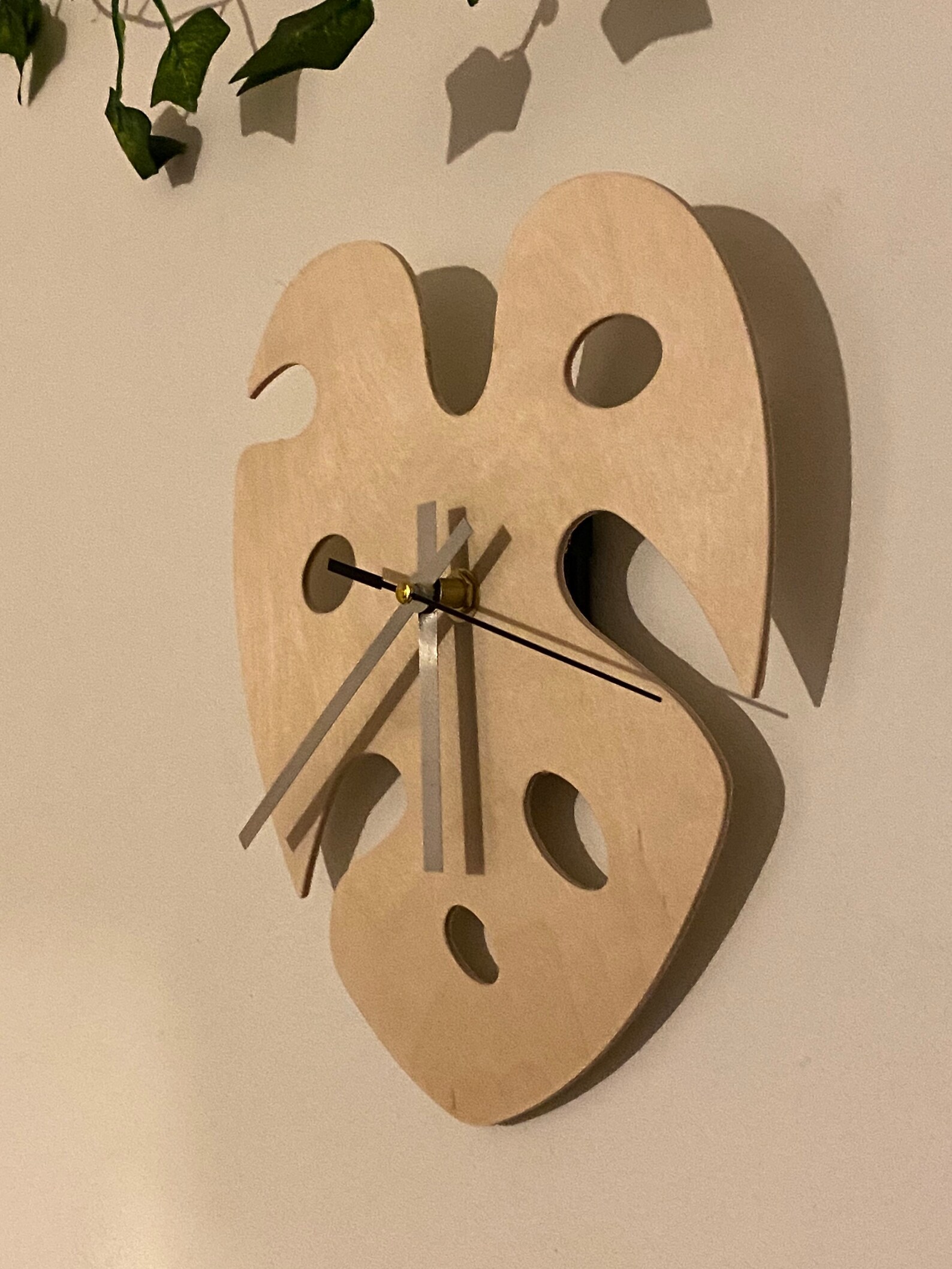 Funky Wall Clock. Leaf Inspired Clock. Tropical Leaf Clock. Etsy UK