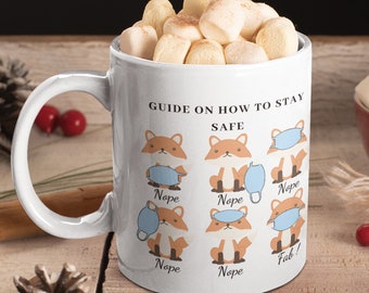 Fuchs Gesicht Cup Etsy