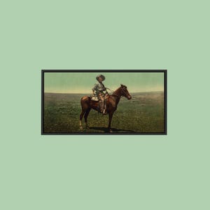 Vintage Photochrom USA – Arizona – Cowboy – Historischer Reproduktionsdruck – Gerollt, auf Keilrahmen gespannt oder gerahmt + Kostenloser Versand