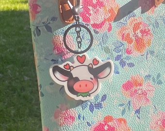Acrylic Cow keychains (dairy and highland)