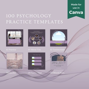 Psychologen Praxis Instagram Templates, Instagram Canva Templates, Viraler Instagram Post, Psychology, Templates, Engagement Boost IG