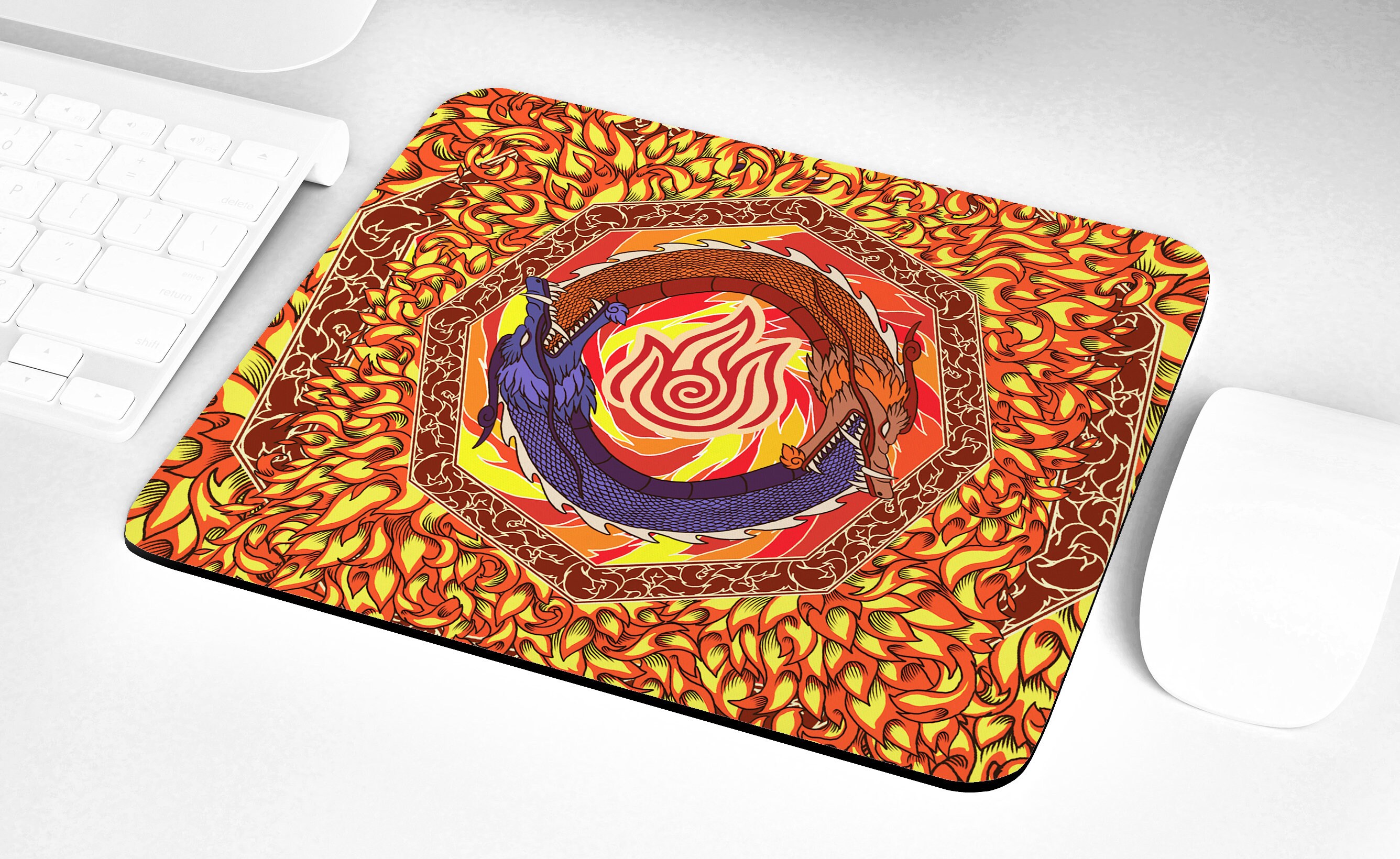 Avatar Elements Rechteck Mousepad Feuer Erde Wasser Luft Etsy