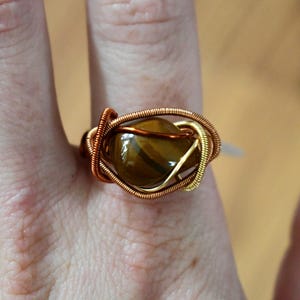 Jasper ring // wire wrapped ring // minimalist ring // Jasper wire wrapped ring // Size 10 ring // natural Jasper stone // statement ring
