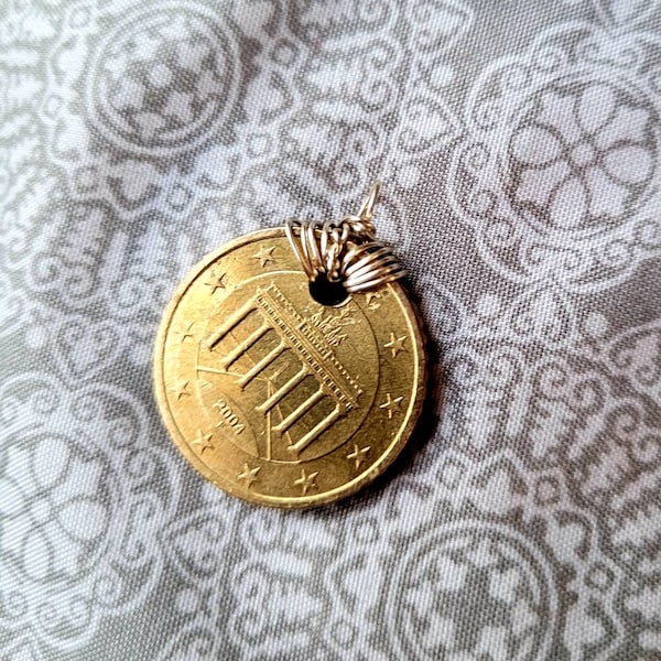 Wire Wrapped Coin Etsy