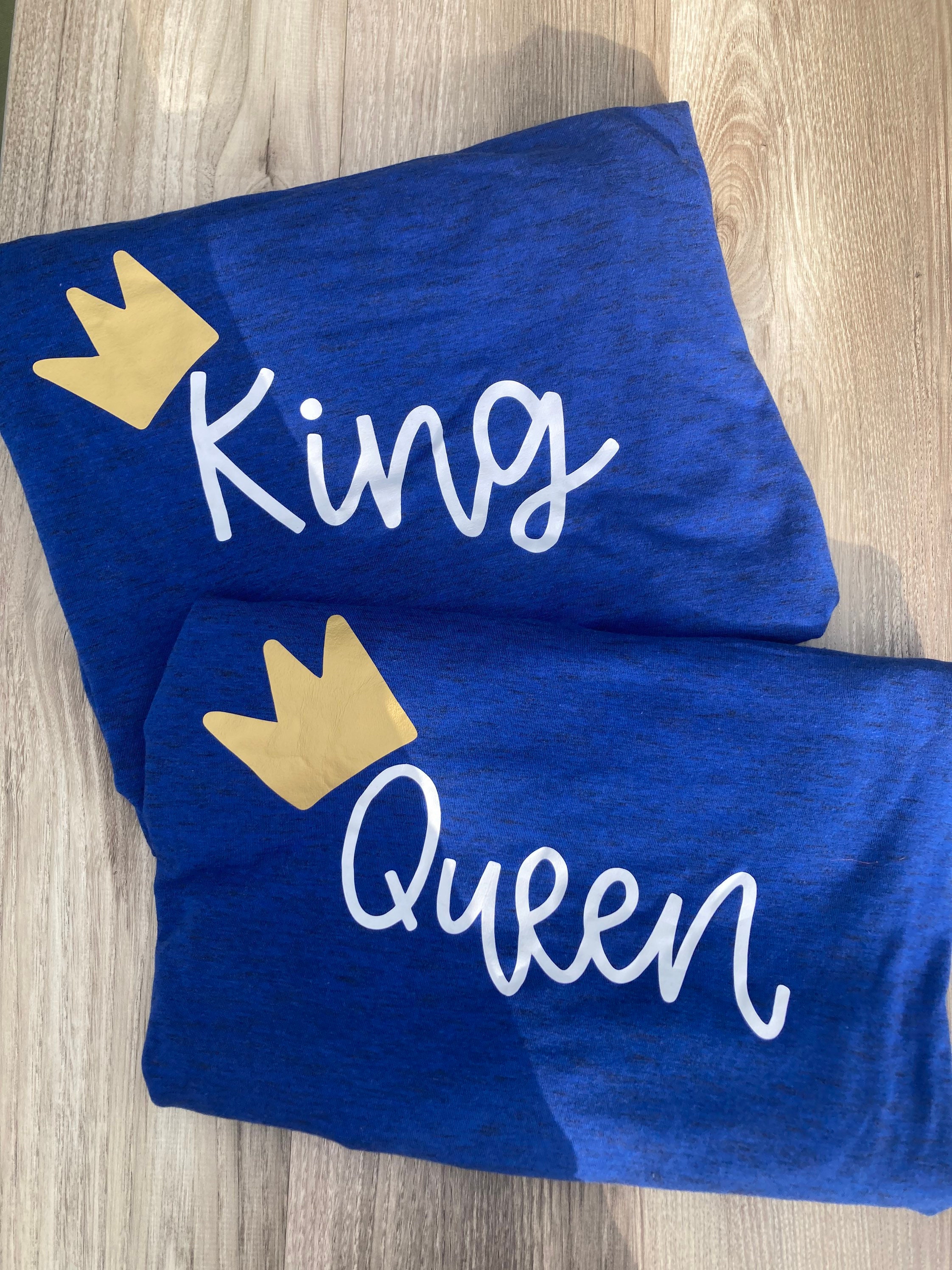 King Queen Couples Shirts Etsy