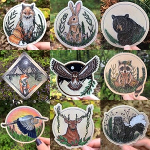 Animals in the Forest Customizable Sticker Pack
