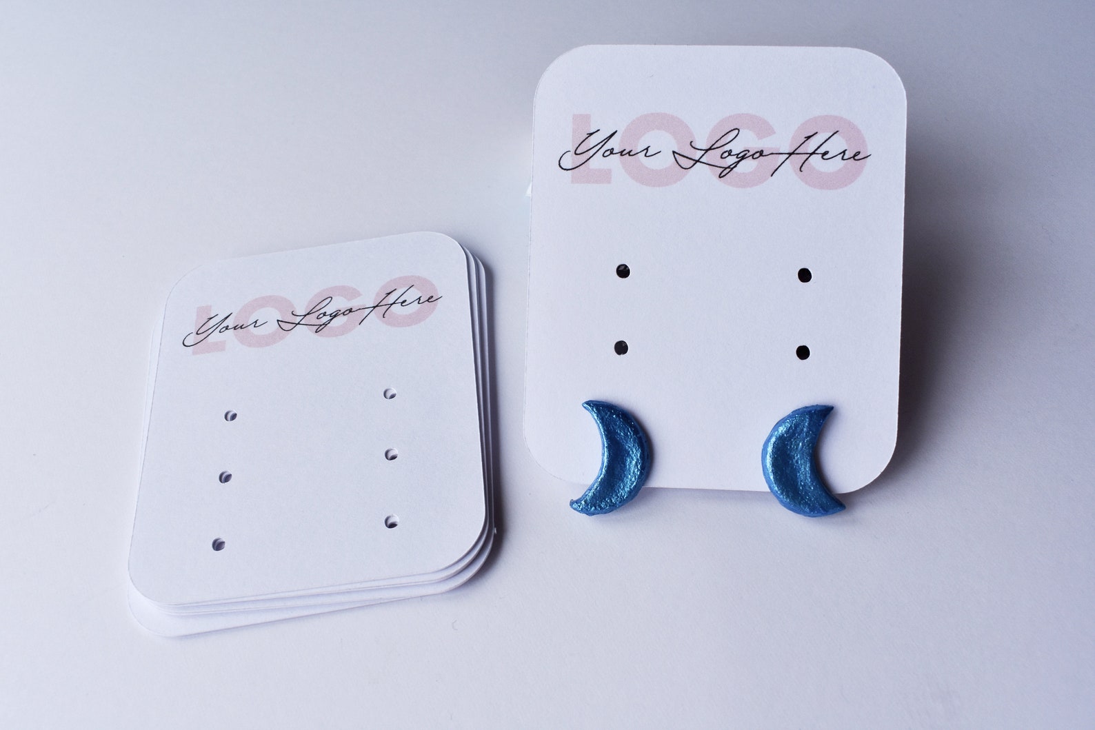 Logo Earring Cards Earring Display Backing Cards Logo Etsy