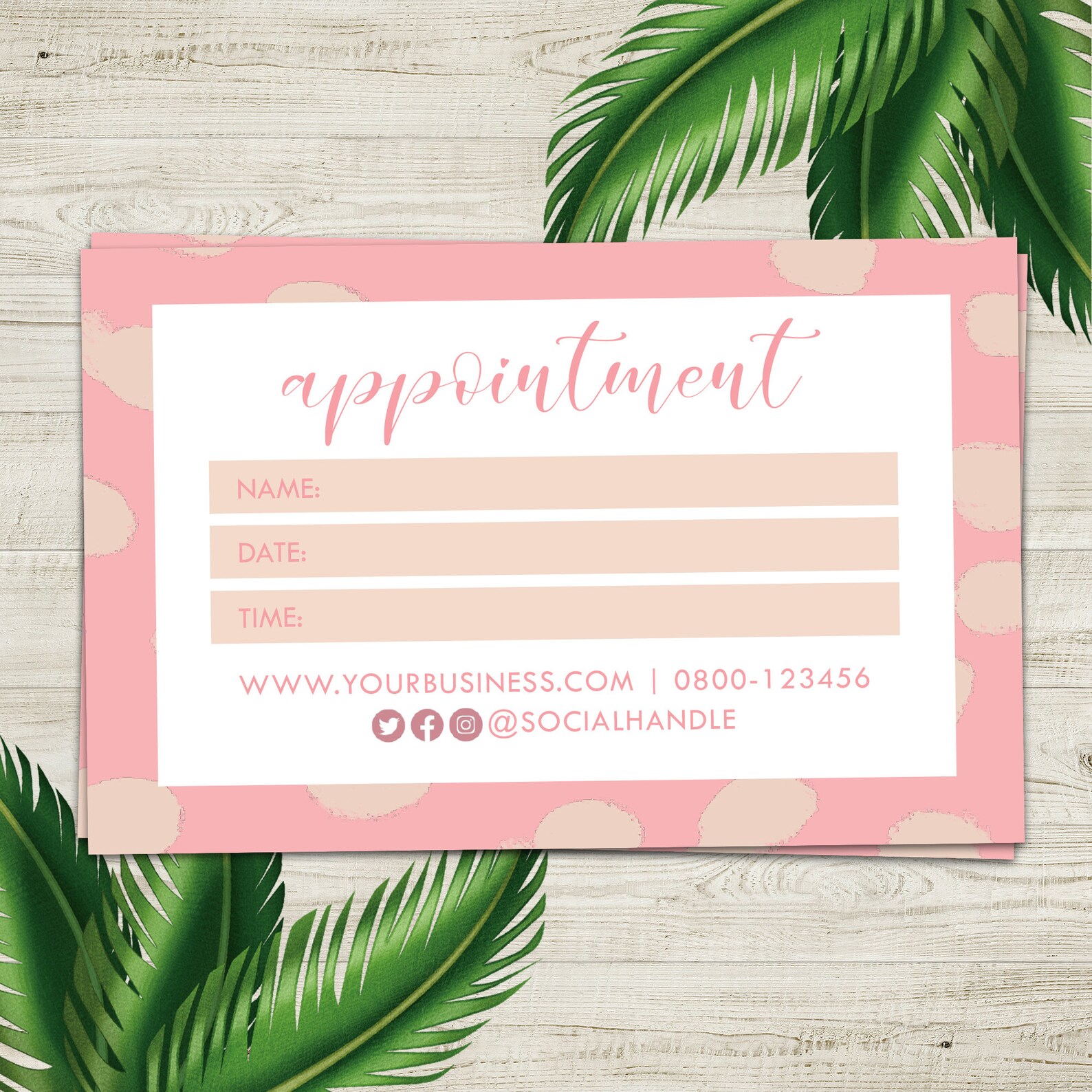 Nail Salon Appointment Cards Nail Stylist Double Sided Etsy