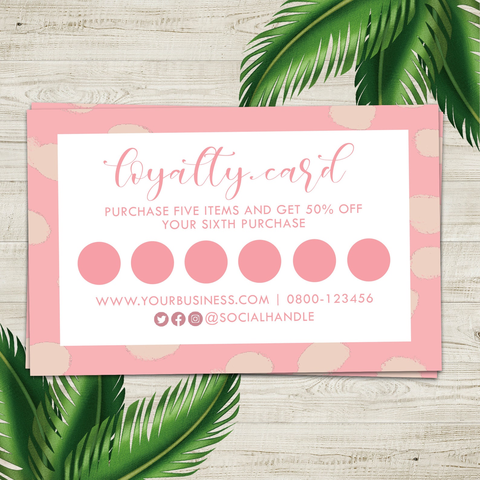 Nail Salon Loyalty Cards Nail Technician Business Double Etsy