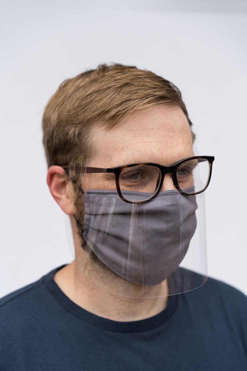 Invisishield Face Shield ATTACHES TO GLASSES Reusable Washable Etsy