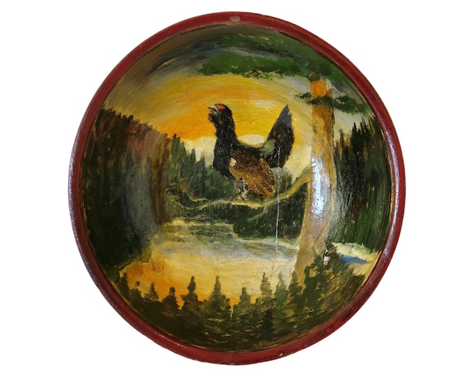 Norwegian handpainted ale Bowl - Beer Bowl with design painted on